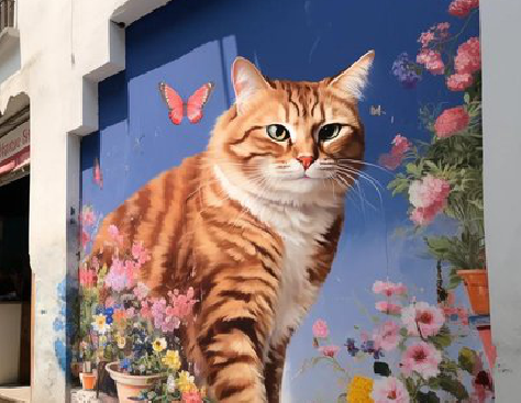 修水自己绘制有个性的手绘墙