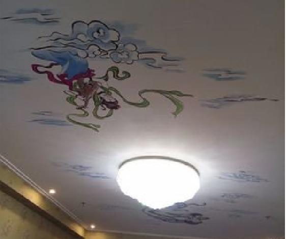 修水如何快速绘制天花板上的手绘墙？