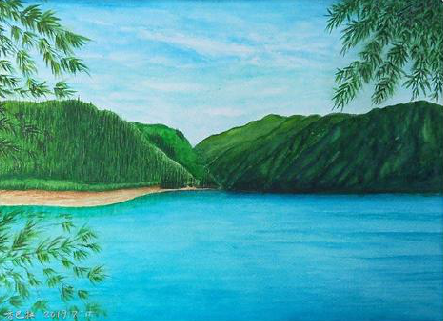 修水在墙绘中，如何绘画绿水青山？